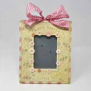 Exposures Thank Heaven for Little Girls Photo Picture Frame Wood 4x6 Gingham